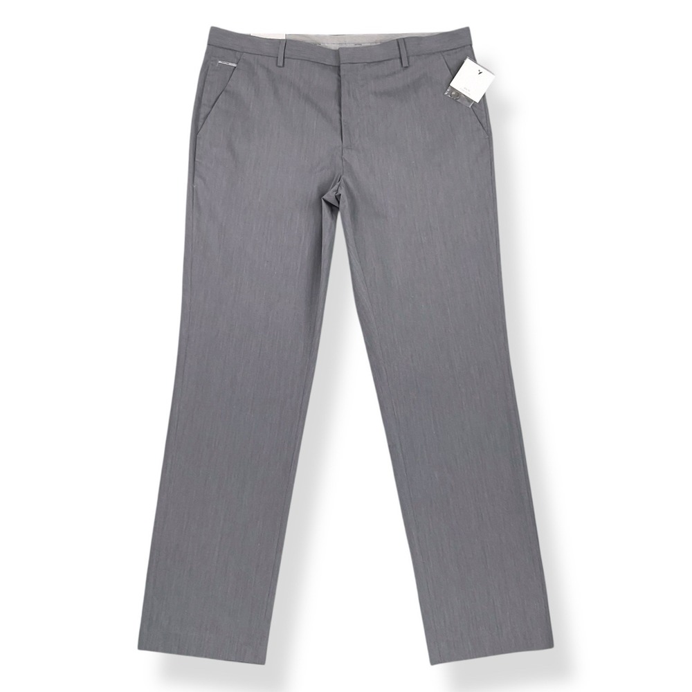 Calvin Klein Dress Pants Men 36x32 (ACTUAL 37x31.5) Gray Slim Fit NWT